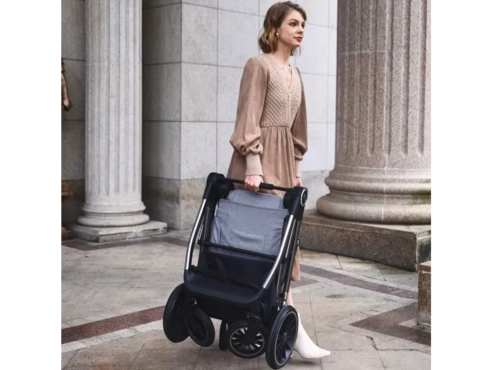 Babymore Chia Travel System Coco with Base - Pearl Grey