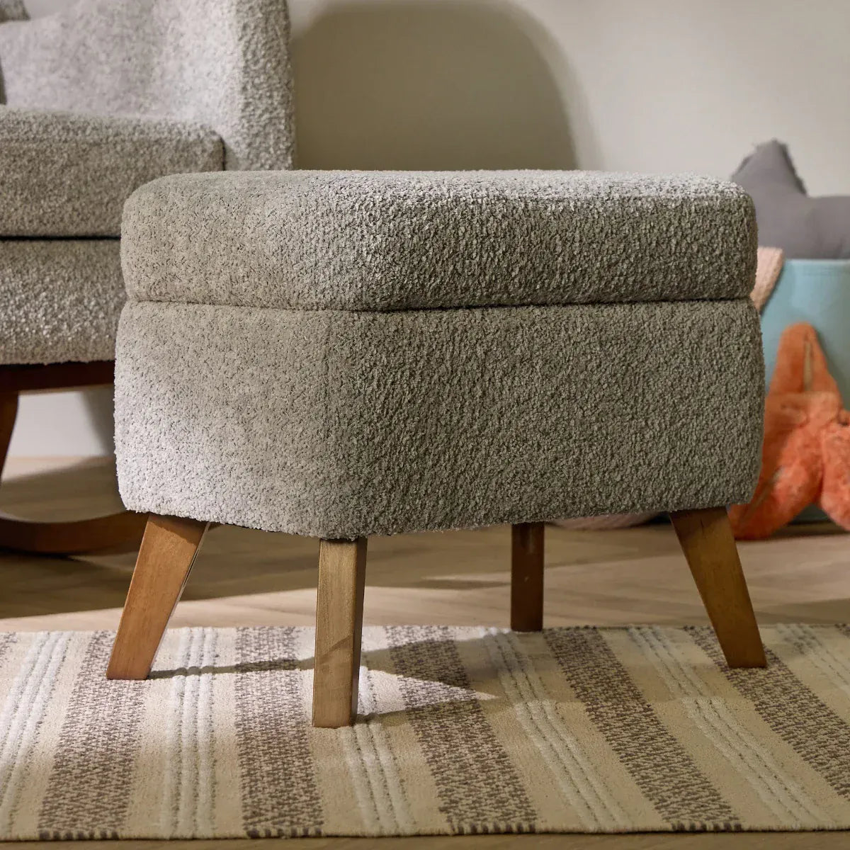 Tutti Bambini Harper Rocking Chair & Footstool - Cloud Grey