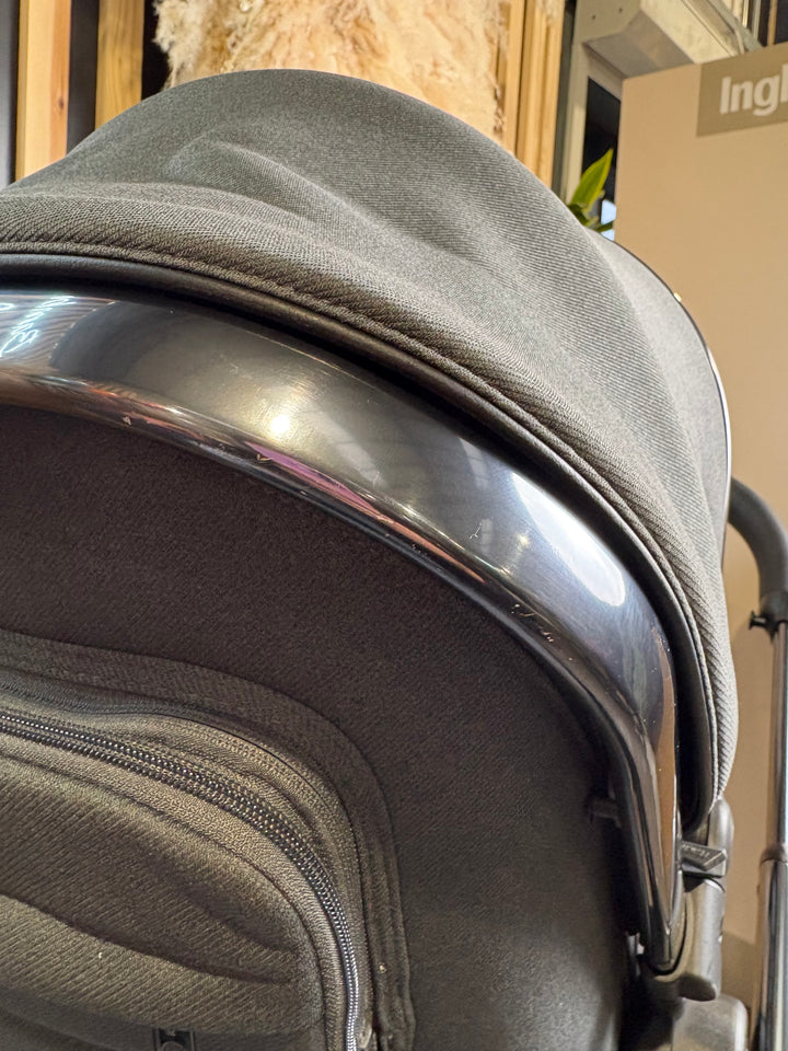 PRE LOVED iCandy Peach 7 Double Pushchair Bundle - Phantom/Dark Grey