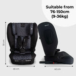 My Babiie MBCS80 Foldable Toddler to Booster R129 Car Seat with Isofix - Black Leopard