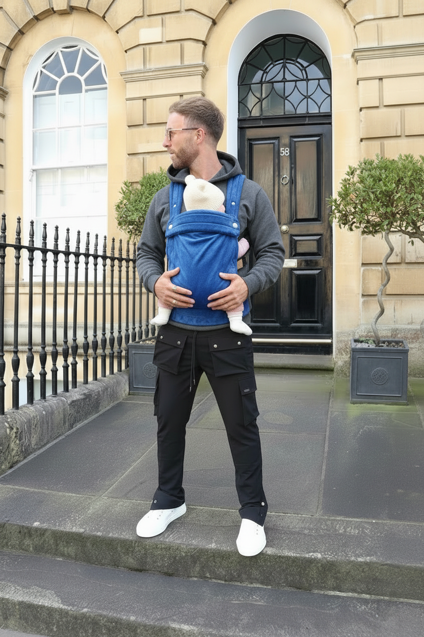 Bizzi Growin Velvet Baby Carrier - True Blue