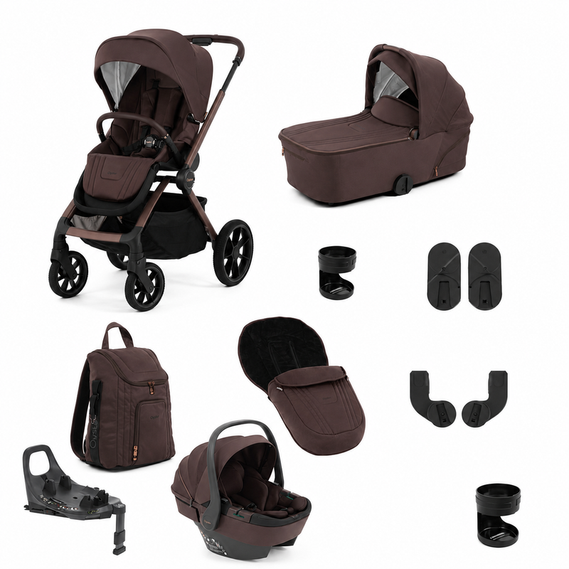 Oyster Vee Travel System Bundle Inc Capsule 360 + Base - Chocolate