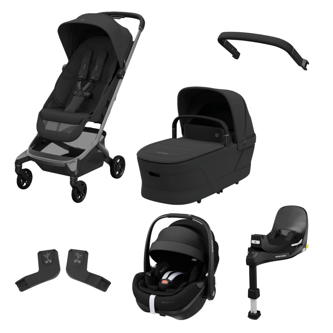 Maxi-Cosi Fame Cabin Pebble 360 Pro2 Complete Travel System - Onyx Black
