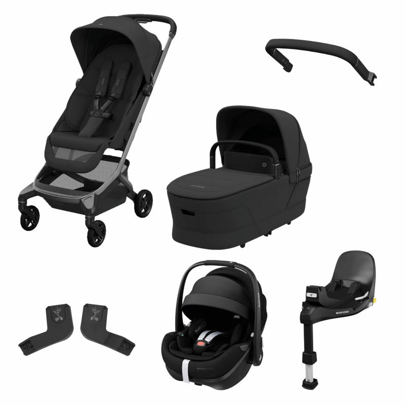 Maxi-Cosi Fame Cabin Pebble 360 Pro2 Complete Travel System - Onyx Black