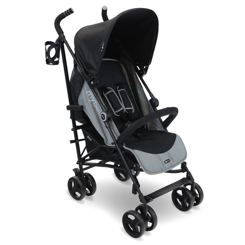 My Babiie MB02 Plus Lightweight Stroller - Black/Grey