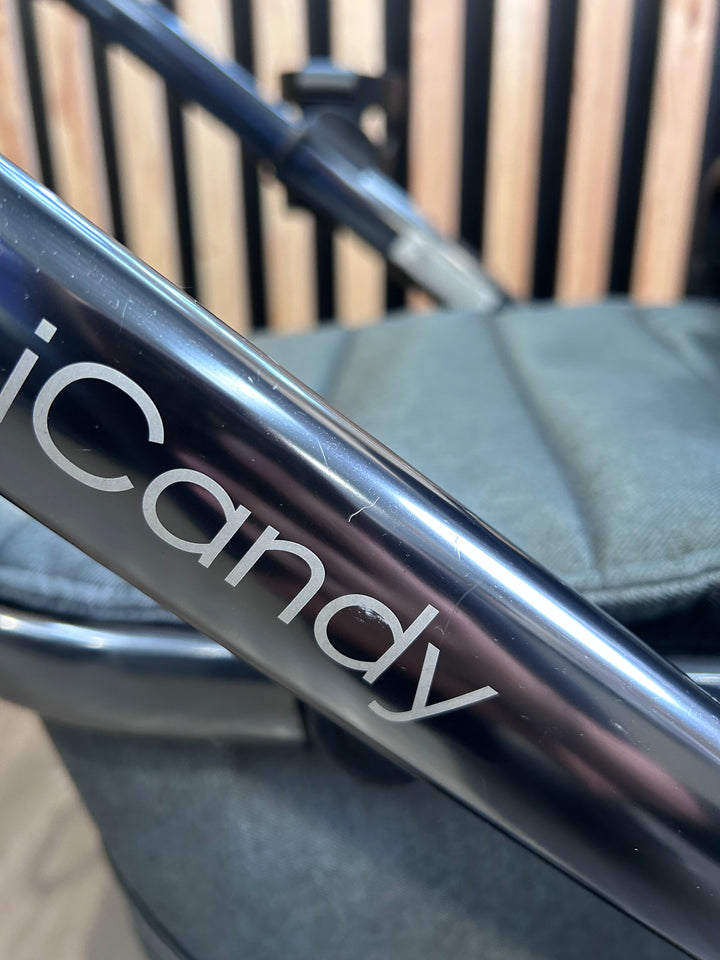 PRE LOVED iCandy Peach 6 Travel System - Dark Grey Twill