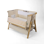 Tutti Bambini Cozee Sense Bedside Crib - Toasted Oak/Sand