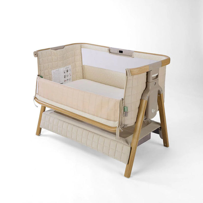 Tutti Bambini Cozee Sense Bedside Crib - Toasted Oak/Sand
