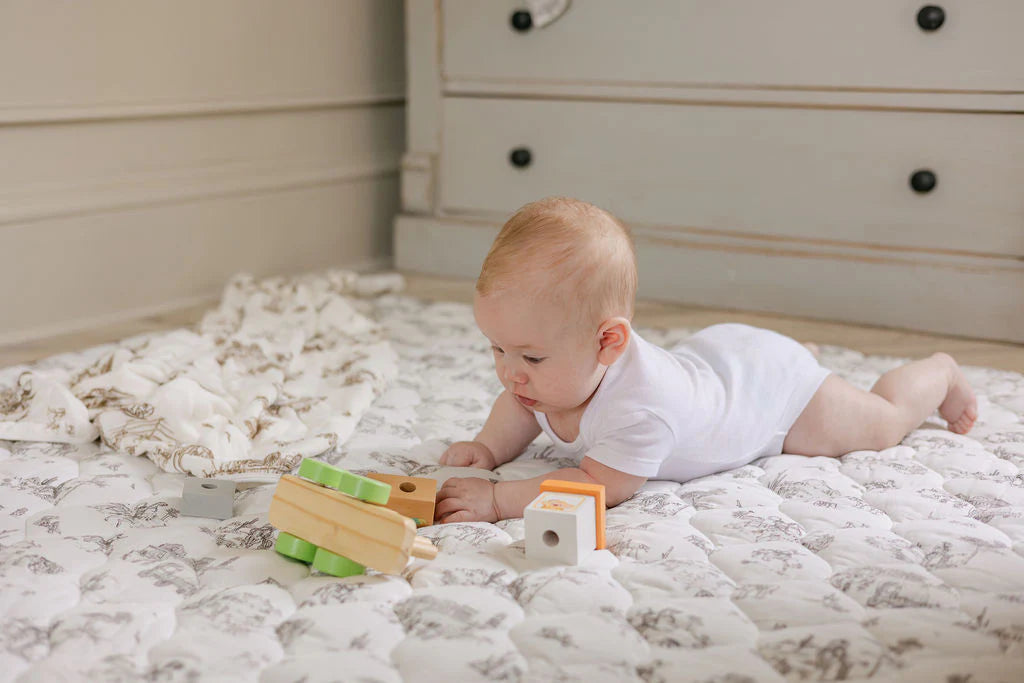 Gilded Bird Western Toile Quilted Playmat