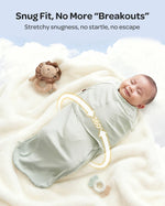 Momcozy Easy Swaddle Wrap 0-3M - Serenity Blue/Green
