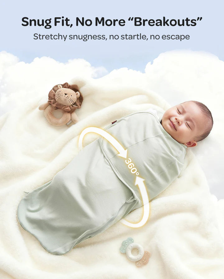 Momcozy Easy Swaddle Wrap 0-3M - Serenity Blue/Green