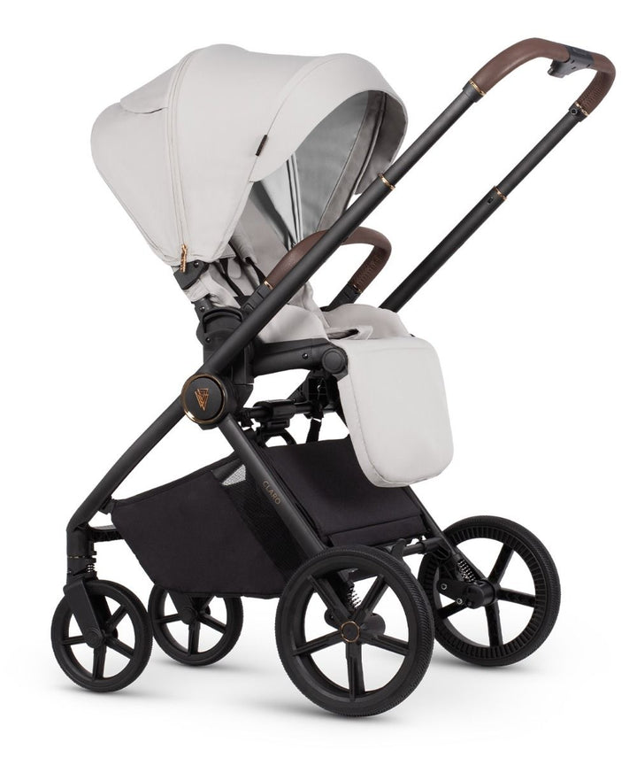 Venicci Claro 3-in-1 Pushchair with Tiago 360 Car Seat and Base Bundle - Vanilla