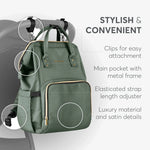 Kikkaboo Siena Mama Changing Backpack - Green