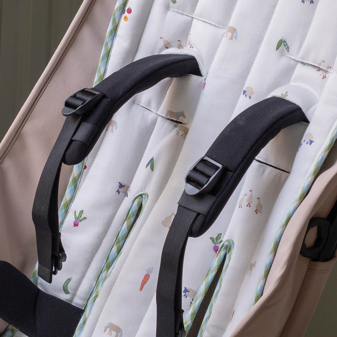 Avery Row Pram Liner - Little Farm/Greenhouse Gingham
