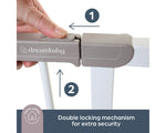 Dreambaby Ava Gate + 9cm + 18cm Extension White