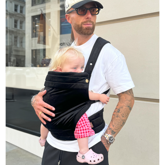 Bizzi Growin Velvet Baby Carrier - Onyx Black
