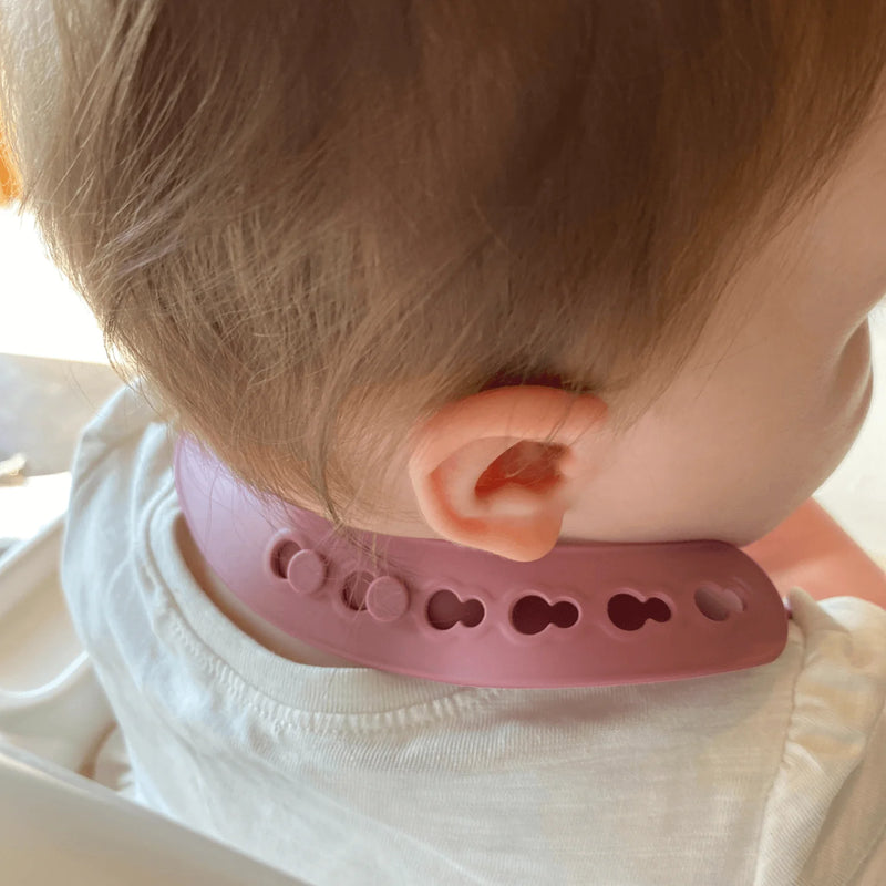 Cheeky Chompers Silicone Feeding Bibs - Dusky Pink & Deep Rose 2 Pack