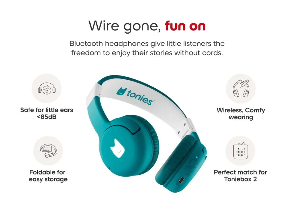 Toniebox 2 Bluetooth Headphones - Tropical Teal