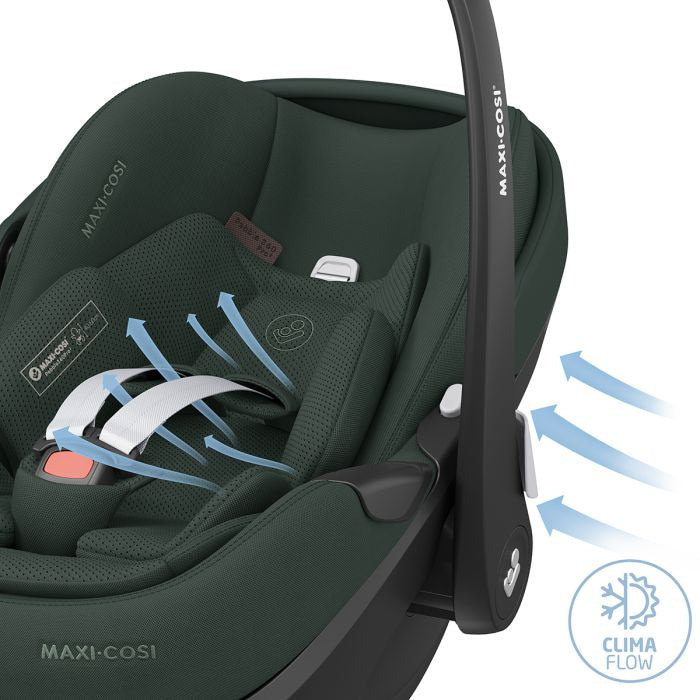 Maxi Cosi Pebble 360 Pro2 Car Seat and Base - Twillic Green