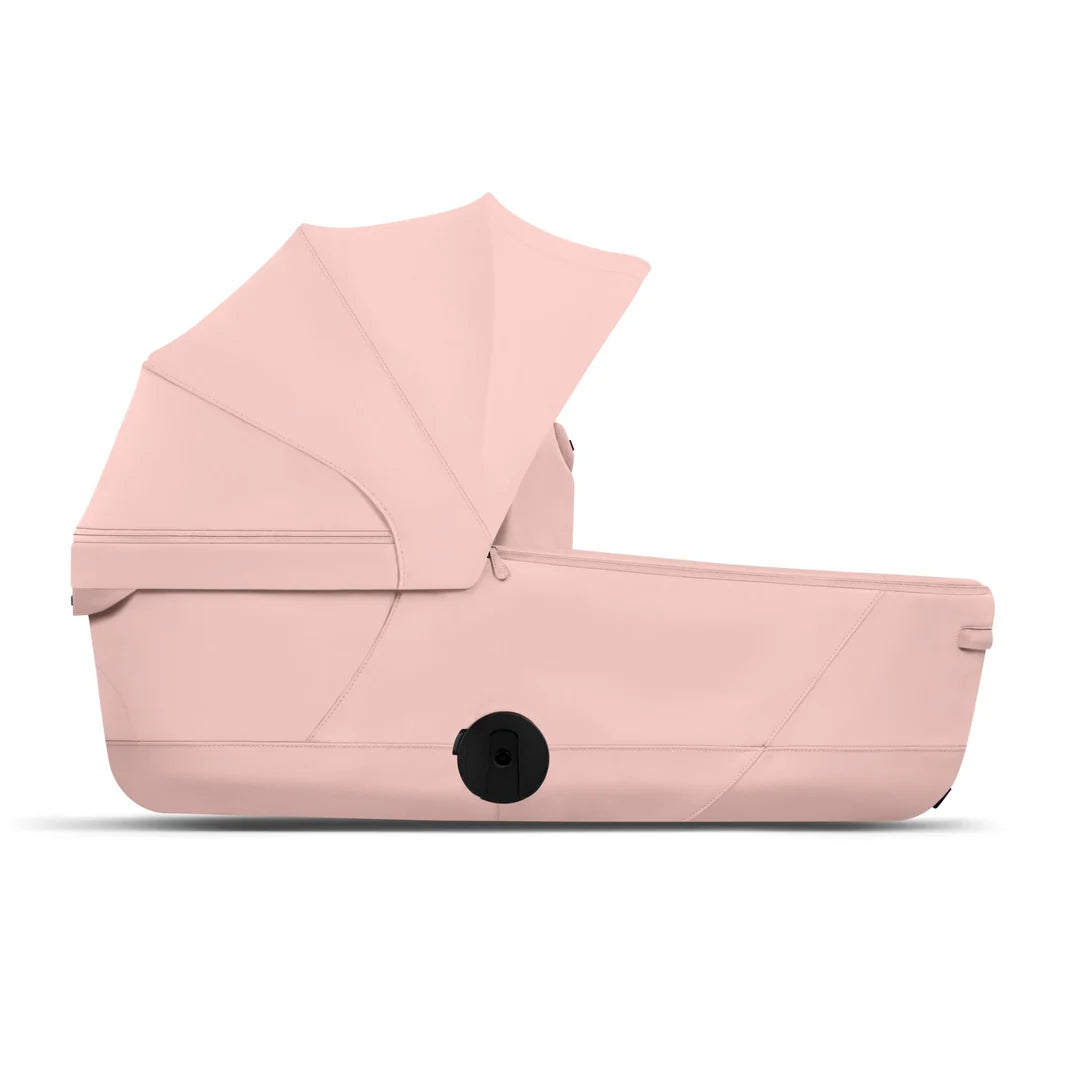 Cybex Priam Style Luxury Travel System Bundle Inc Foldable Carrycot - Peach Pink/Matt Black