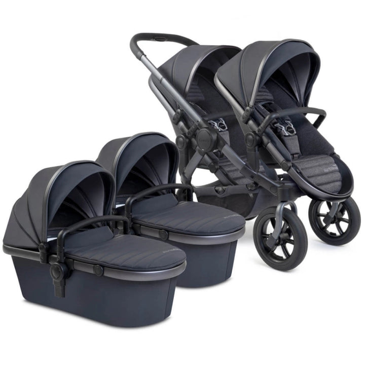 iCandy Peach 7 All Terrain Twin Pushchair - Storm Grey