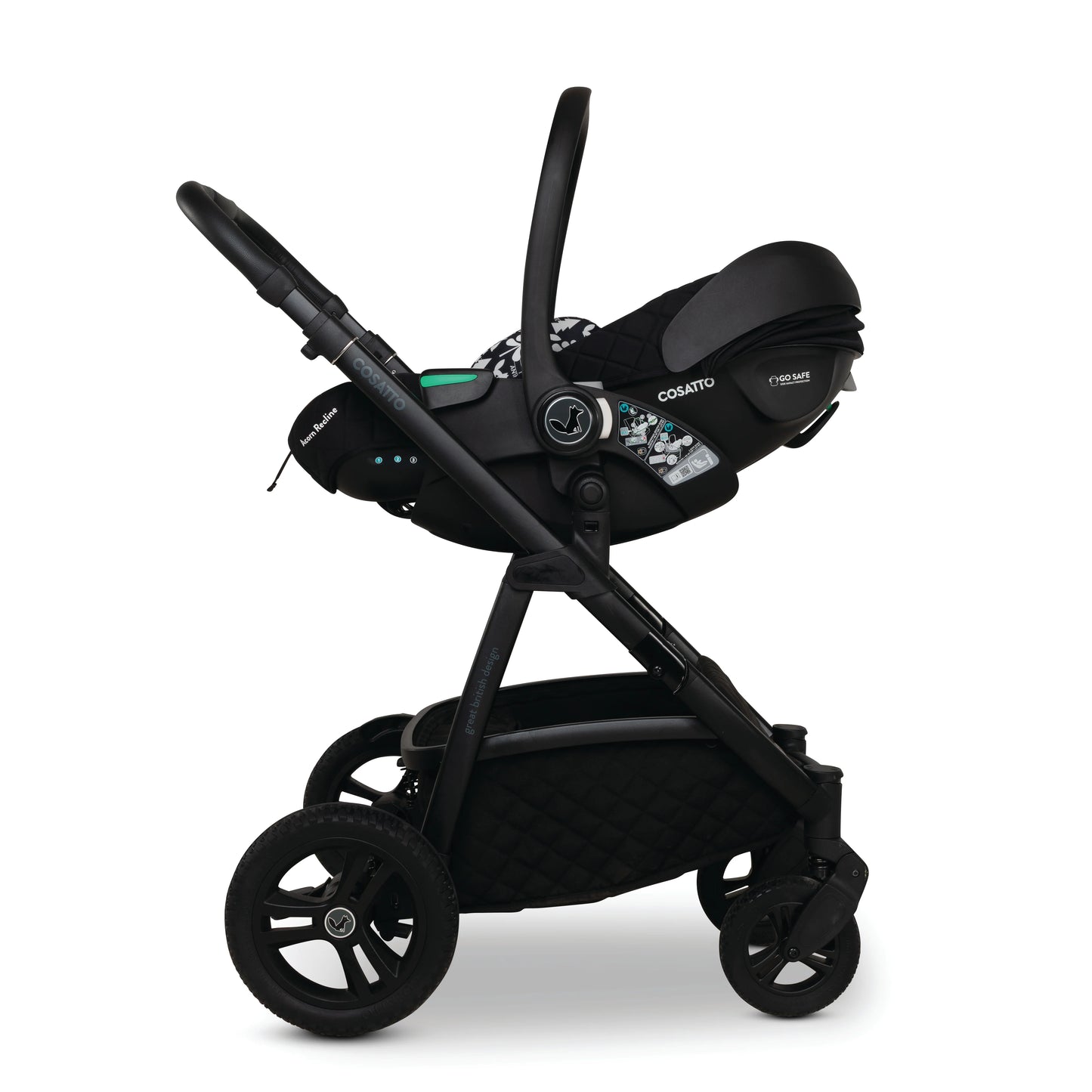 Cosatto Wow 3 Rotate & Recline Cozy Bundle - Silhouette