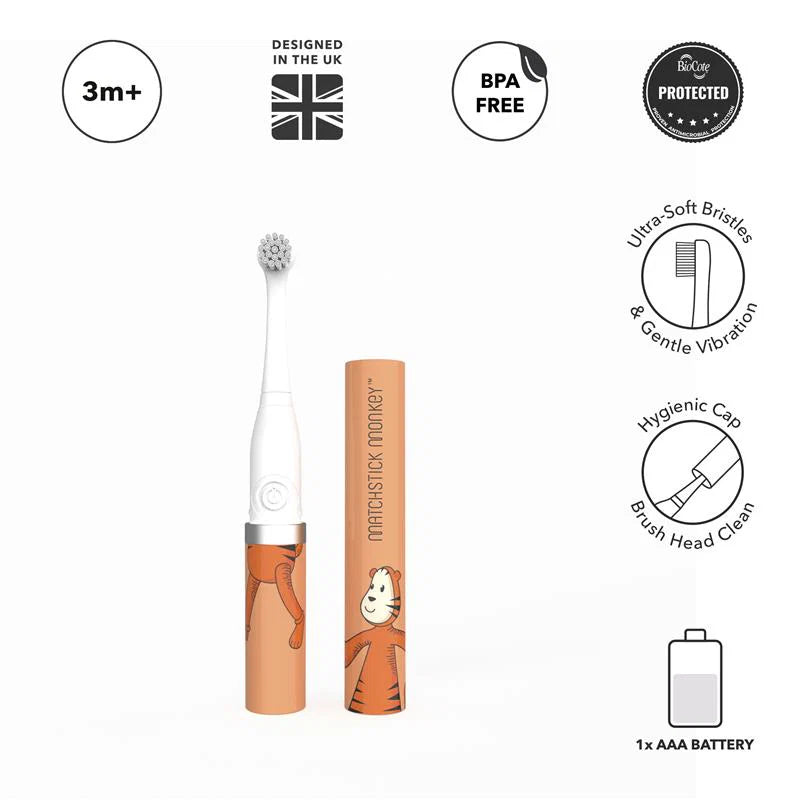 Matchstick Monkey Baby Electric Sonic  Toothbrush - Teddy Tiger