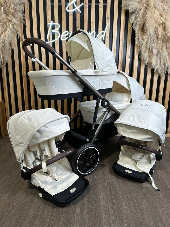 PRE LOVED Cybex Gazelle Twin Travel System - Seashell Beige