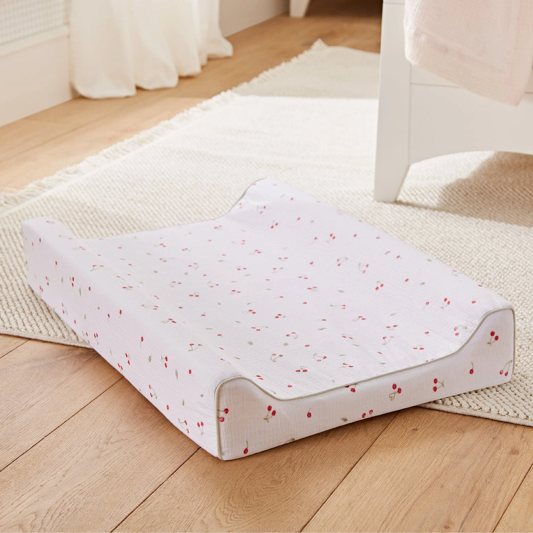 CuddleCo Wedge Changing Mat - Ditsy Cherry