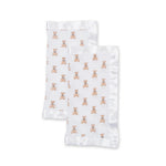 Lulujo 2 Pack Muslin Security Comforter Blanket - Vintage Bear