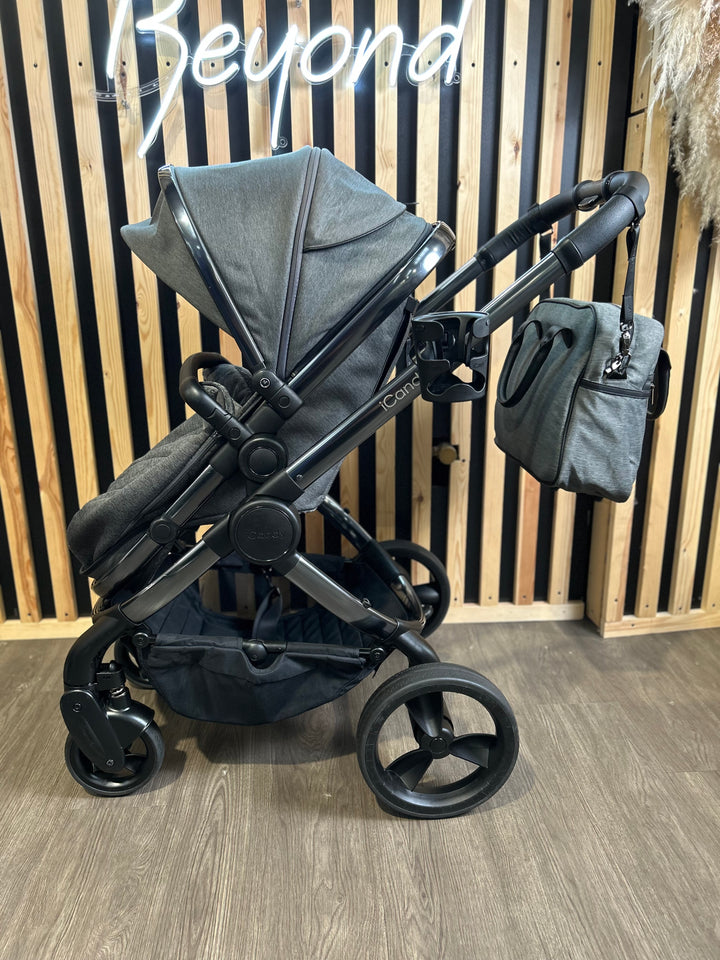 PRE LOVED iCandy Peach 6 Travel System - Dark Grey Twill
