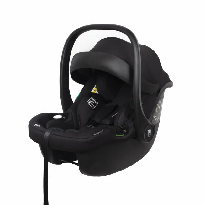 Mee-go Pure Travel System Bundle Inc Otto Car Seat + Isofix Base - Allegra Black