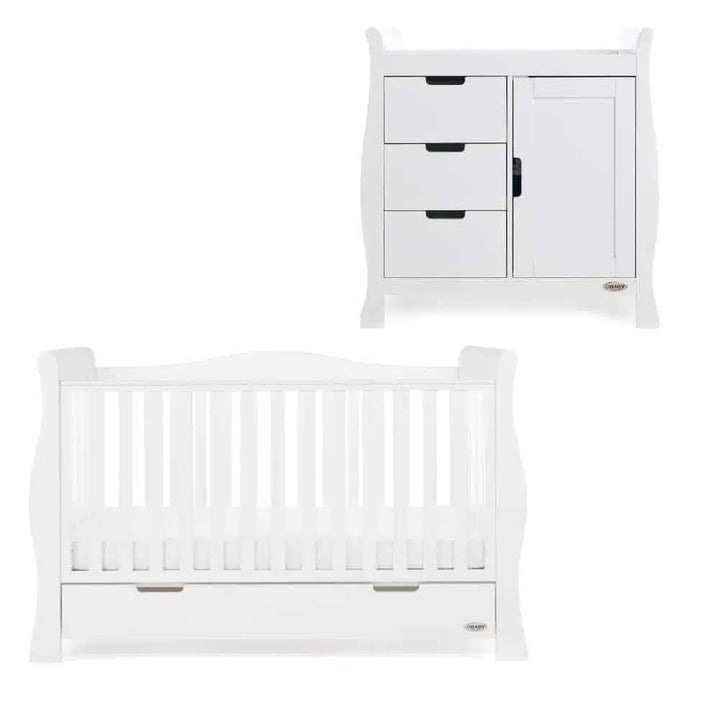 Obaby Stamford Luxe 2 Piece Nursery Room Set – White