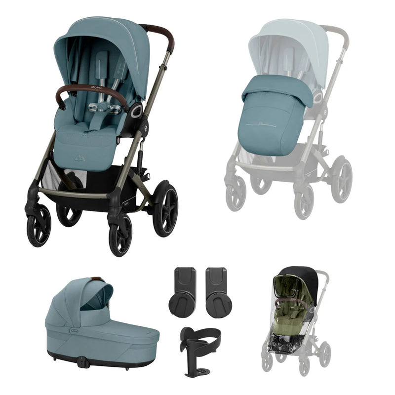 Cybex Talos S Lux 8 Piece Bundle - Stormy Blue
