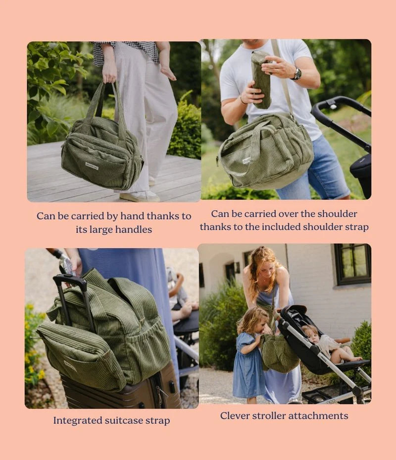Doomoo Corduroy Soft Changing Bag - Khaki