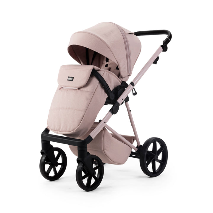 Mee-Go Milano Natura 4in1 Travel System Inc Spin Car Seat + Isofix Base – Rose