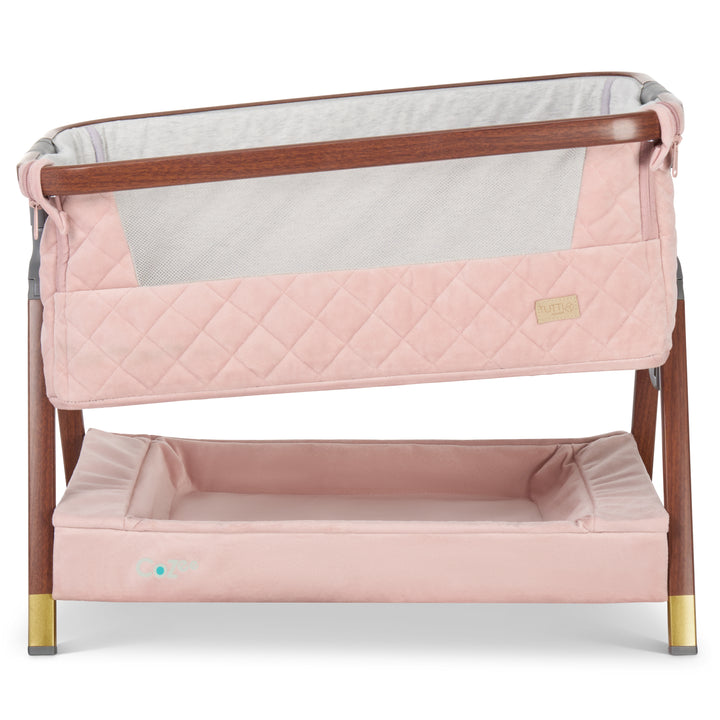 Tutti Bambini CoZee Luxe Mini Me Crib - Walnut & Blush