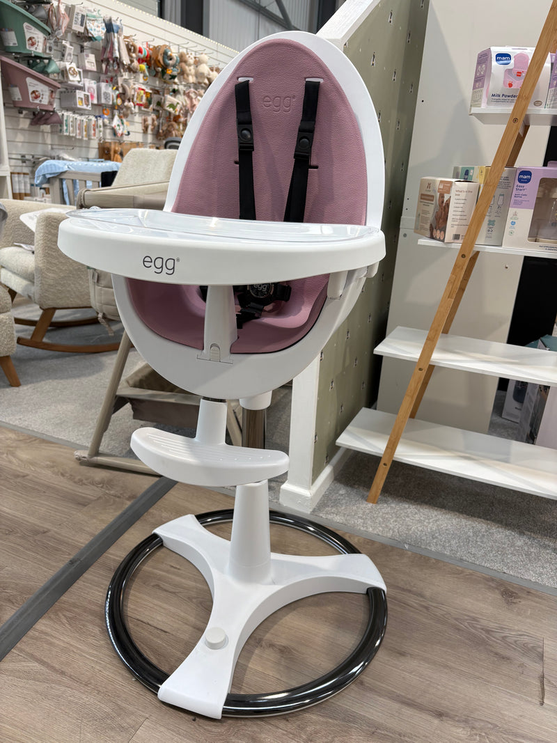 EX DISPLAY egg Home Highchair -  White/Pink