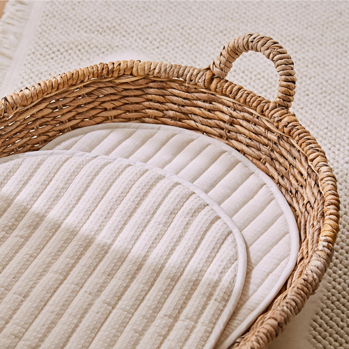 CuddleCo 2 Pack Travel Changing Pad - Cashmere Waffle