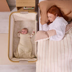Tutti Bambini Cozee Air 2 Bedside Crib - Toasted Oak/Sand