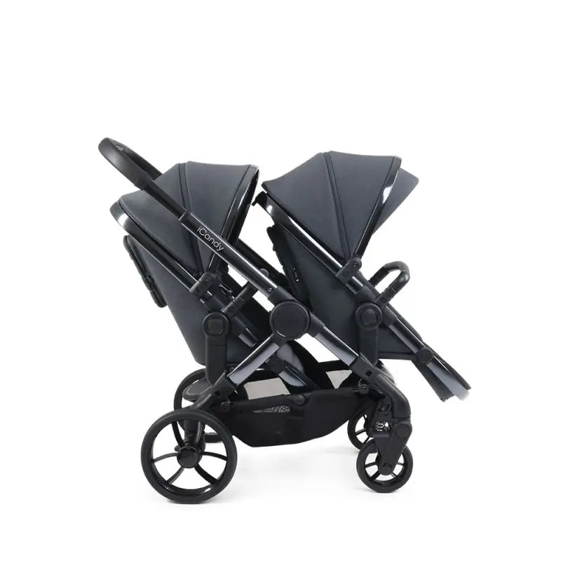 iCandy Peach 7 Double Pushchair Bundle - Phantom/Truffle