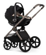 Venicci Upline3 Travel System Inc Tiago Car Seat & 360 Base 16 Piece Ultimate Bundle - Pebble