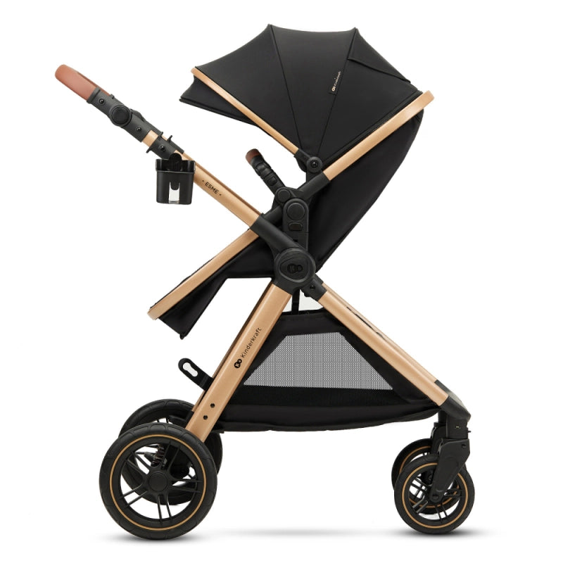 Kinderkraft Esme Pro 3in1 Travel System With Mink Pro2 Car Seat - Pure Black