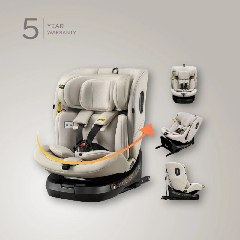 JoviKids Ranger TT 360 Spin All-Stage i-Size Car Seat – Milkstone