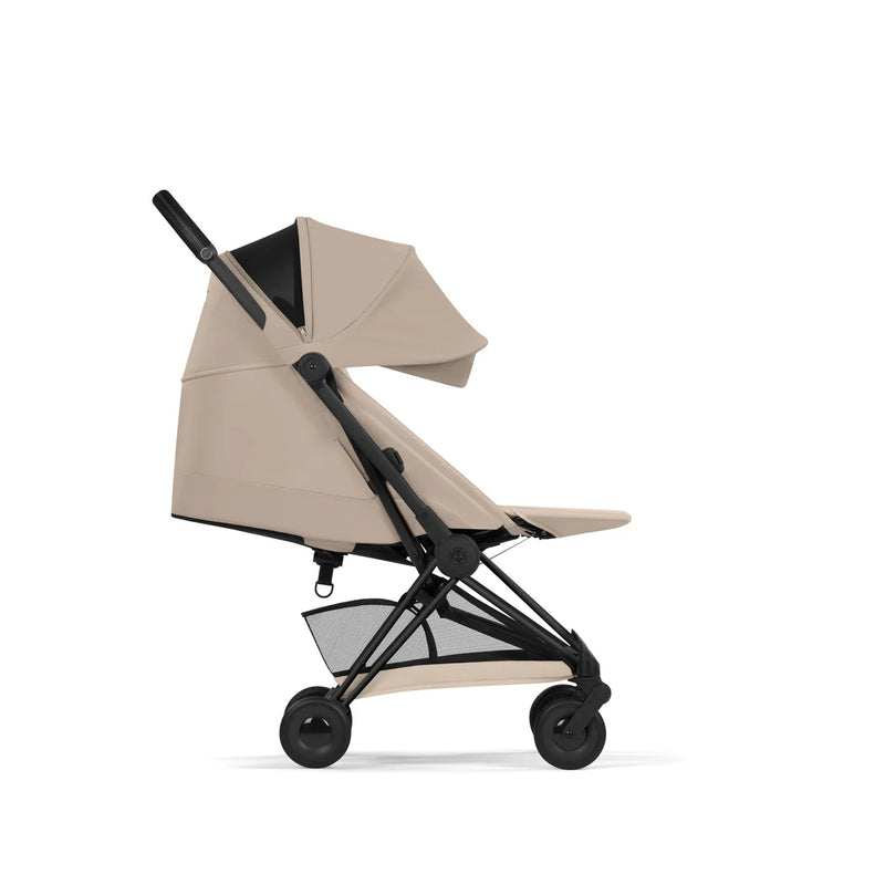 Cybex COŸA Comfort + Foldable Carrycot Matt Black - Cozy Beige (2026 Model)