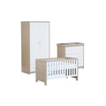 Babymore Luno 3 Piece Nursery Furniture Set – Oak White