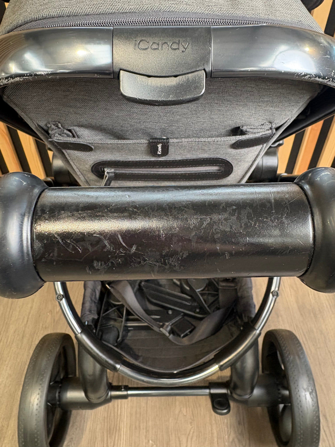 PRE LOVED iCandy Peach 6 Pushchair w/ Cybex Cloud T Car Seat - Grey Twill