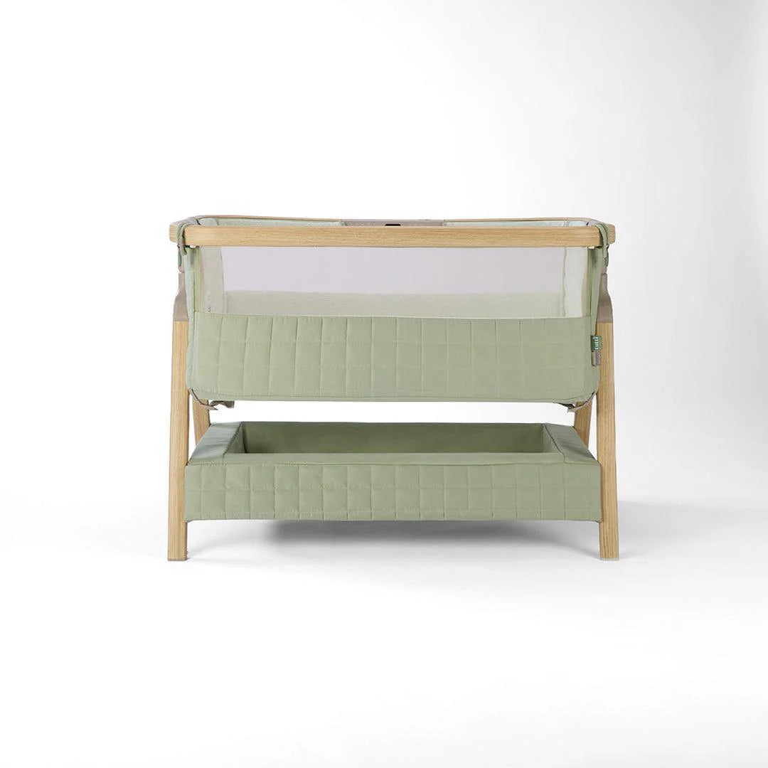 Tutti Bambini Cozee Sense Bedside Crib - Drifted Oak/Eucalyptus