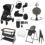 Maxi-Cosi Oxford+ Premium Travel System + Graphite Premium Home Bundle - Twillic Black