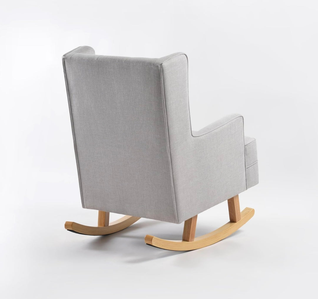 Cuddles Collection Nursery Rocking Chair and Footstool - Chester Grey